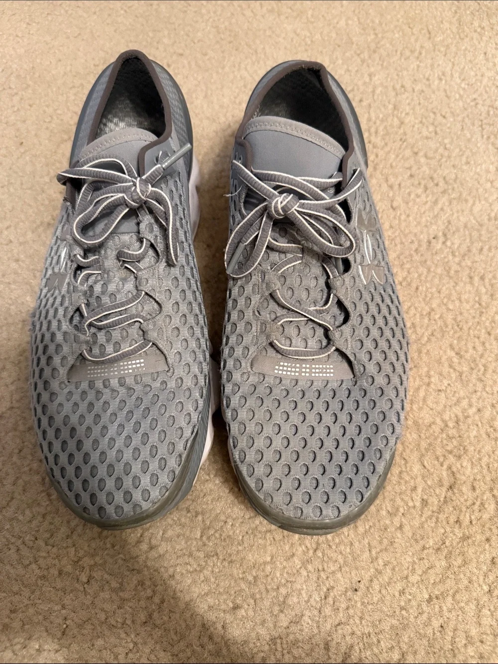 Men's Under Armour Grey Mesh Speedform Gemini 2 Athletic Sneakers